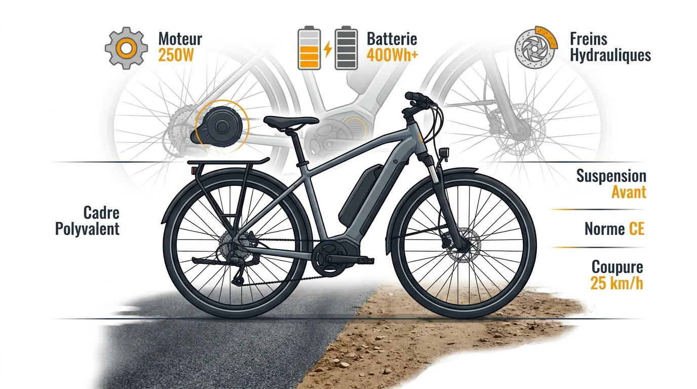Caractéristiques techniques essentielles d'un vélo tout chemin électrique